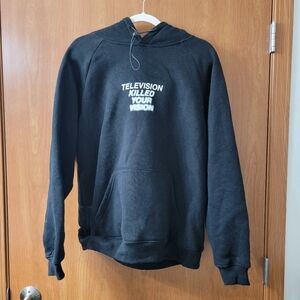 ZRK LDN Internet Made Television Killed Your Vision Heavyweight Hoodie Size S